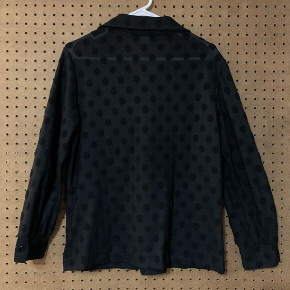 VTG Polka Dot Set Tank Top Jacket Retro Black Bodin Knits Preppy Old Money - Picture 3 of 7